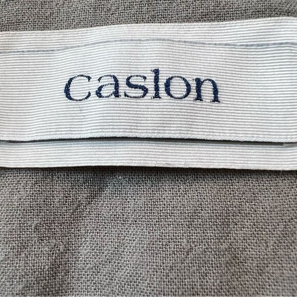 Caslon Cotton Khaki Green Quarter Sleeve Jacket Trench Coat Blazer Size M - Picture 11 of 15